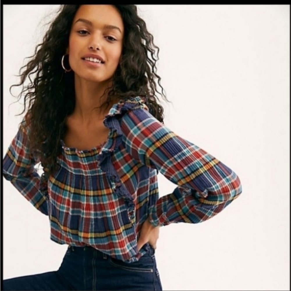 Free people xs plaid flannel shirt. We the free Siena